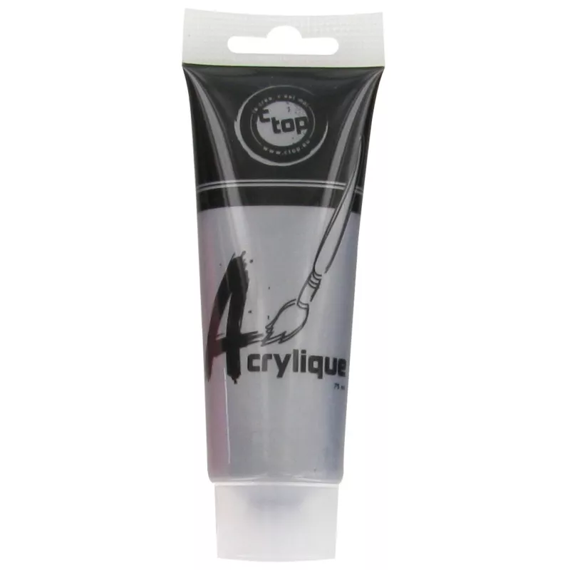 Peinture acrylique argent 75 ml