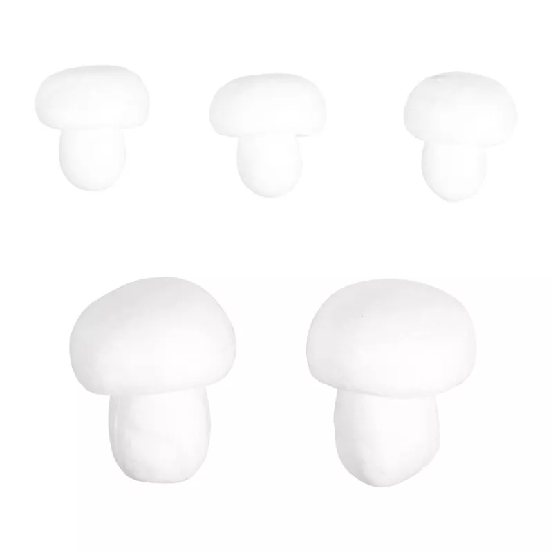Champignons en polystyrène Différentes tailles 5 pièces