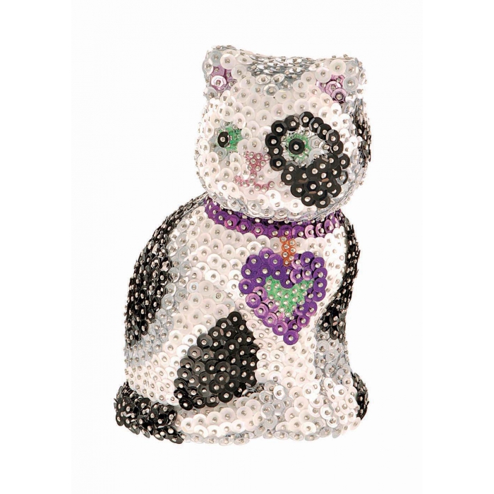 recouvrir du polystyrène avec des sequins