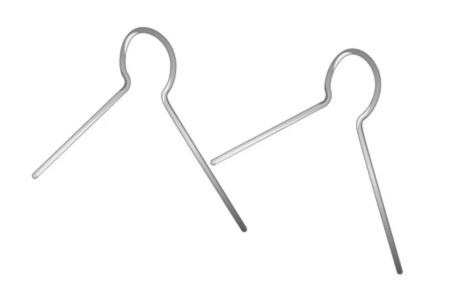 Attaches en métal argent...