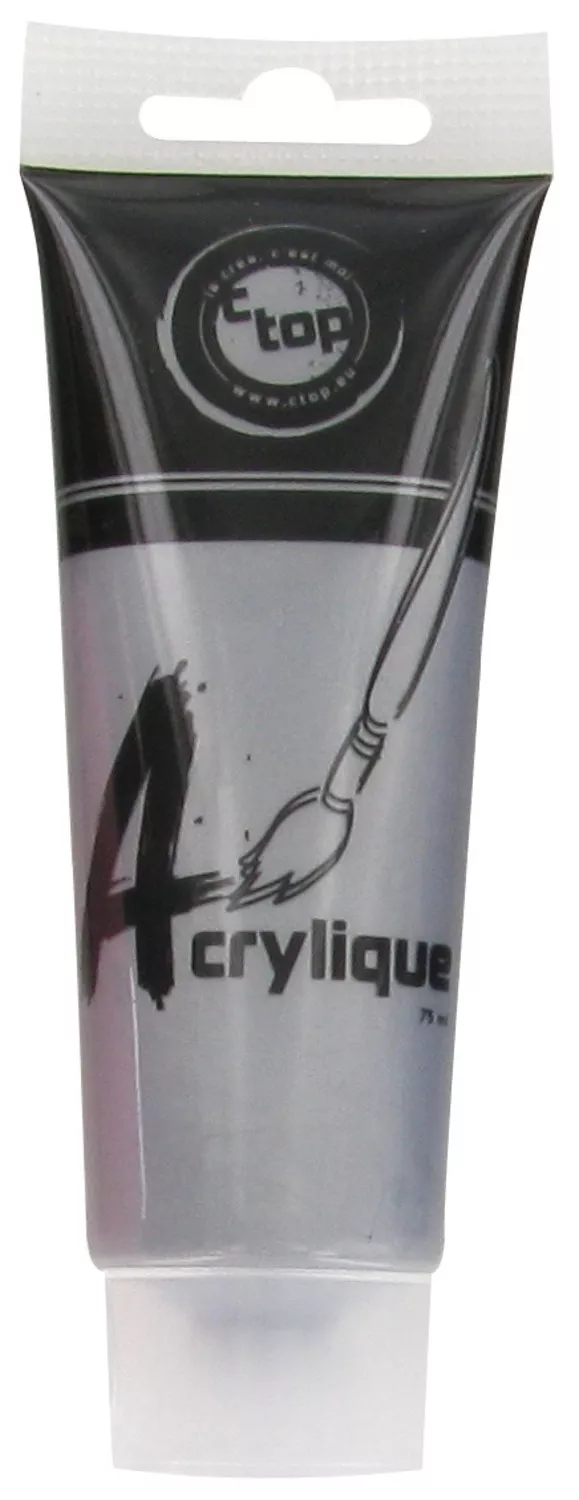 Peinture acrylique argent 75 ml