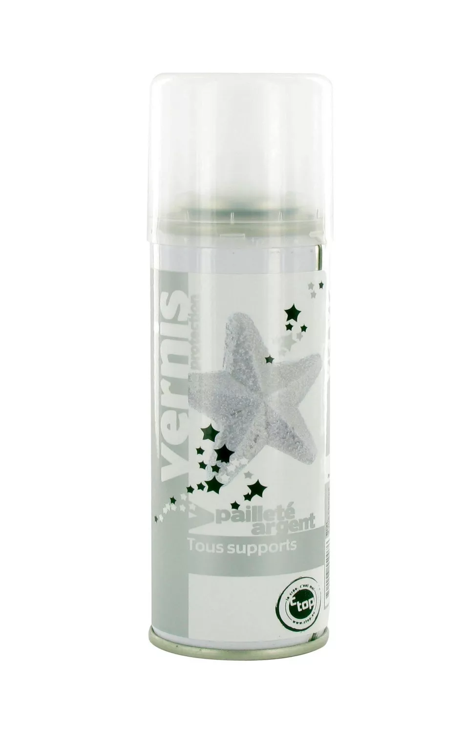 Vernis pailleté argent...
