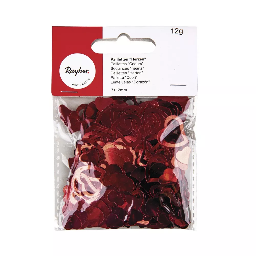 Sequins Coeur Rouge 7 & 12...