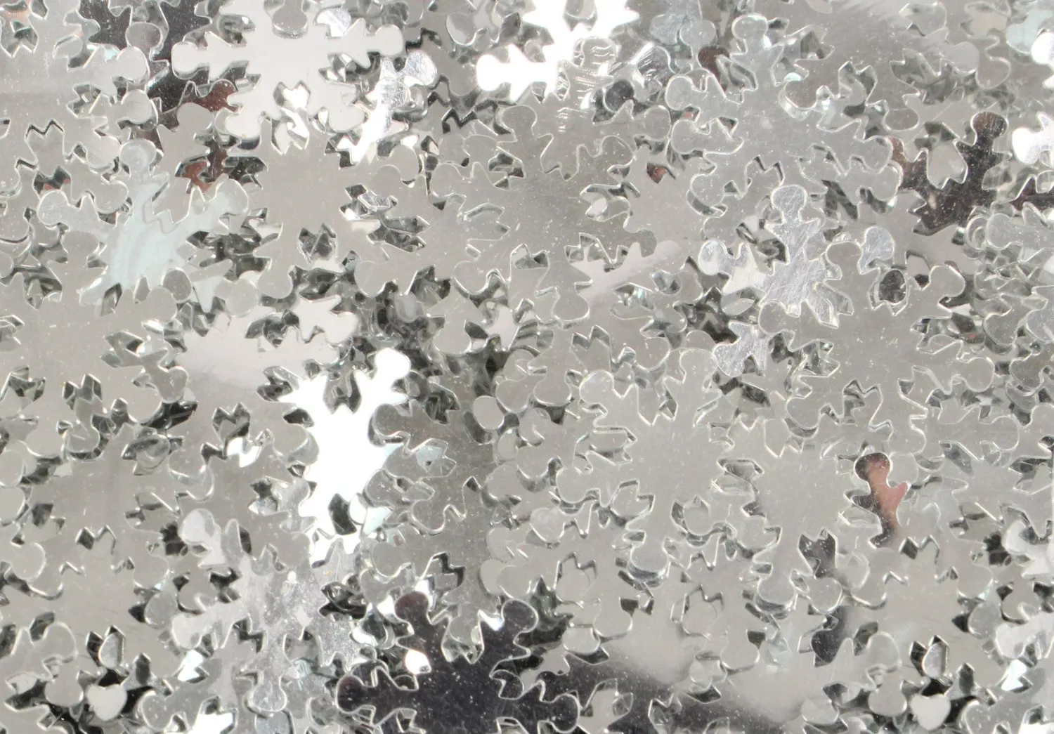 Sequins flocons argent 1,3...