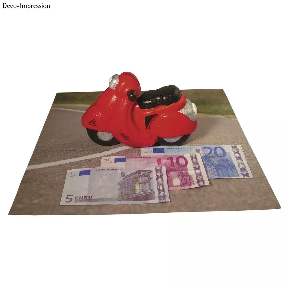 Moto en polystyrène 17 x 10 cm