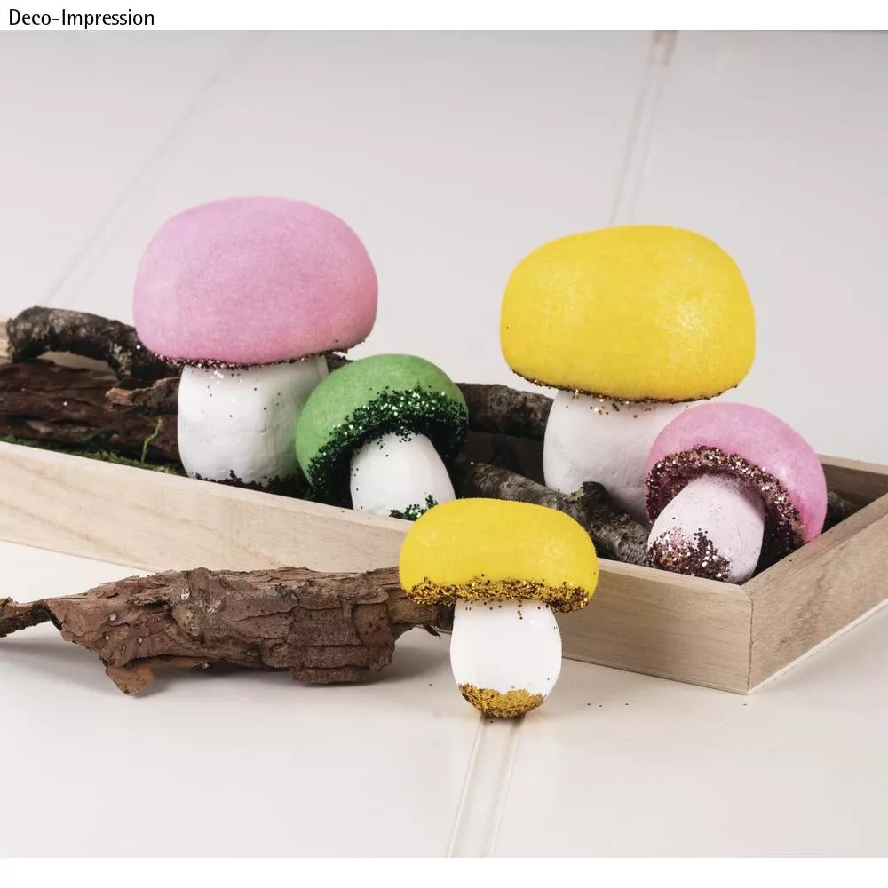 Champignons en polystyrène Différentes tailles 5 pièces