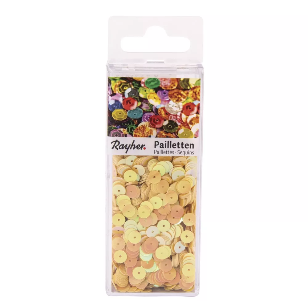 Sequin lisses 6mm Jaune...