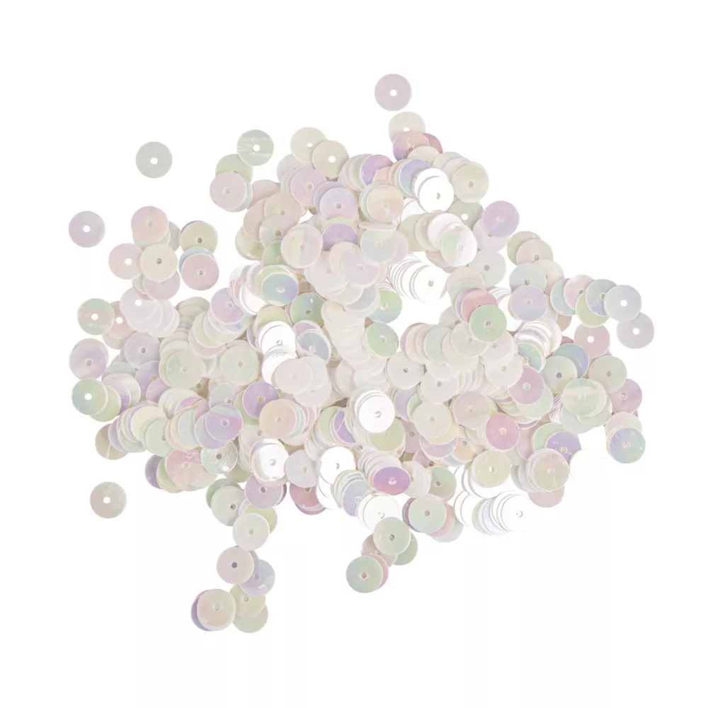 Sequin lisses 6 mm Blanc...