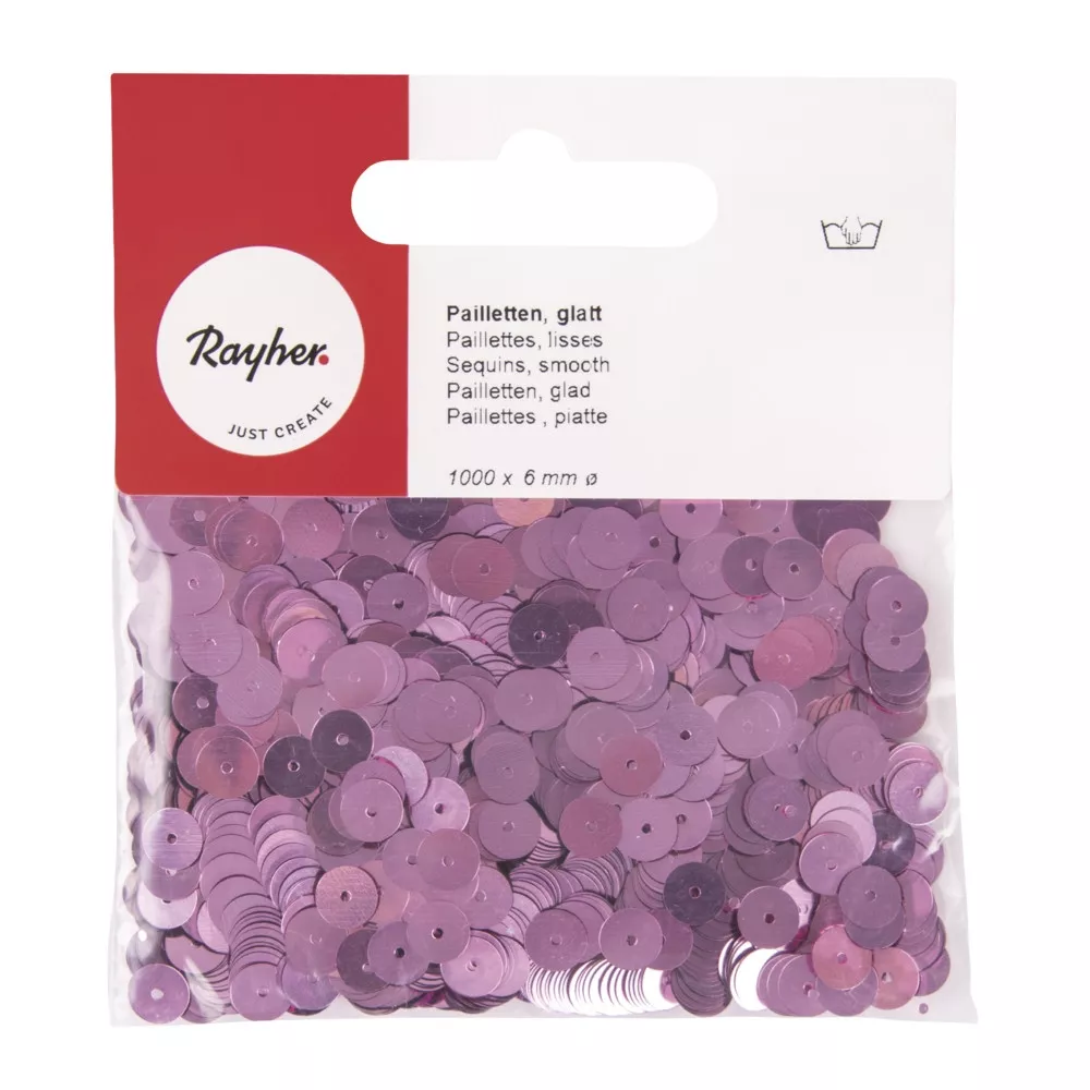 Sequin lisses 6 mm Rose...