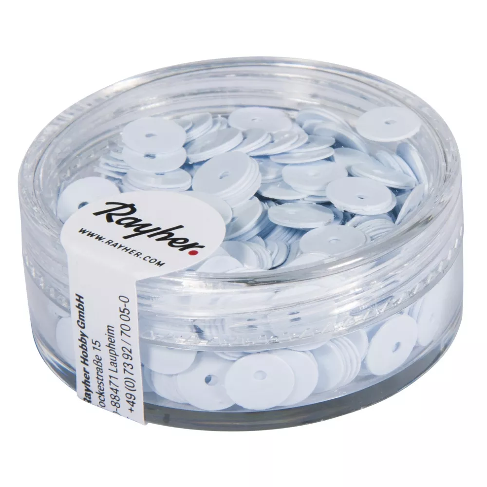 Sequin lisses 6mm Blanc 7g