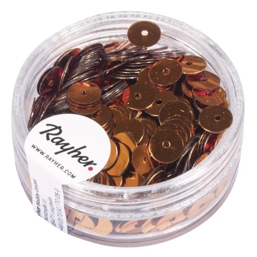 Sequin lisses 6mm Marron...