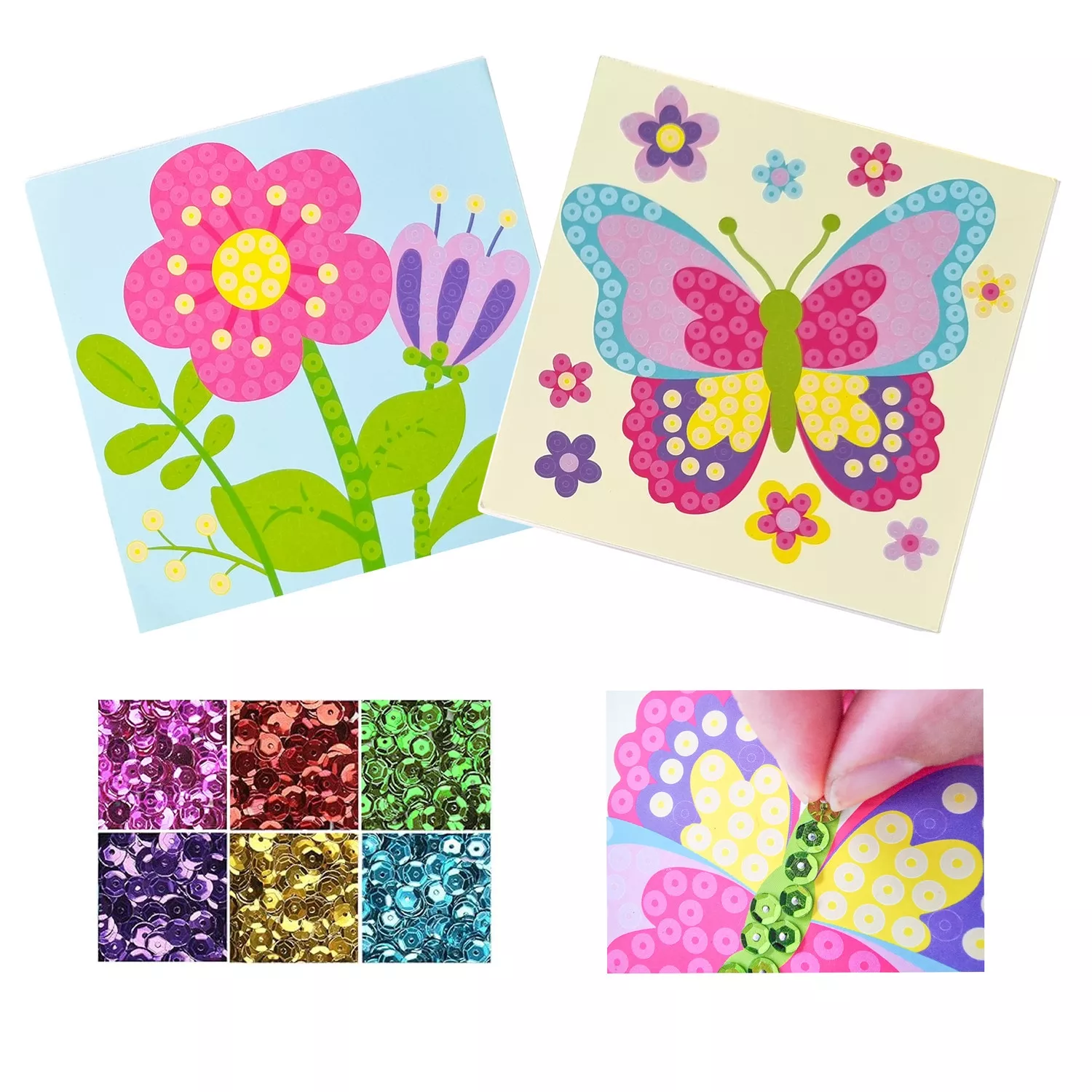Kit tableaux sequins fleur...