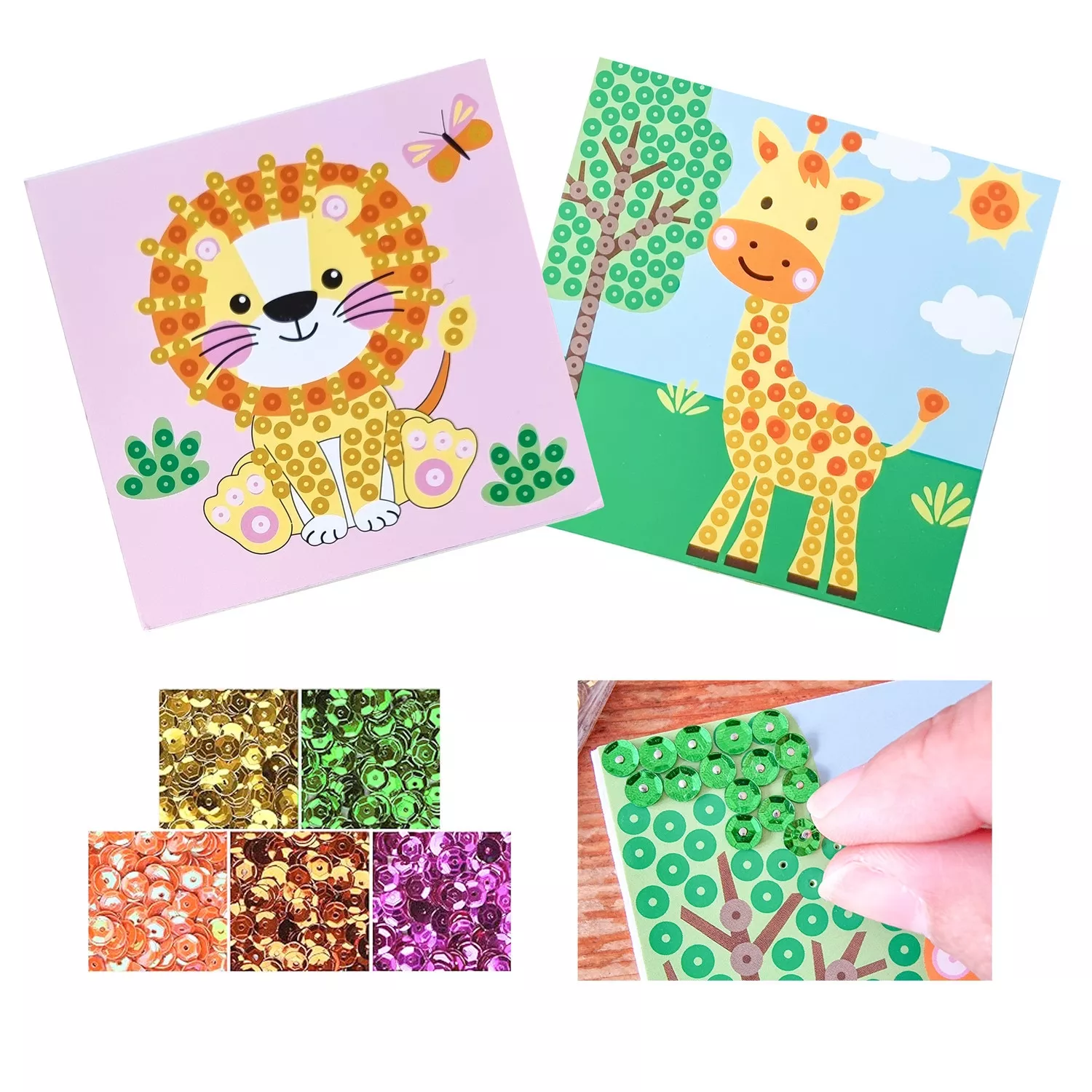 Kit tableaux sequins lion...