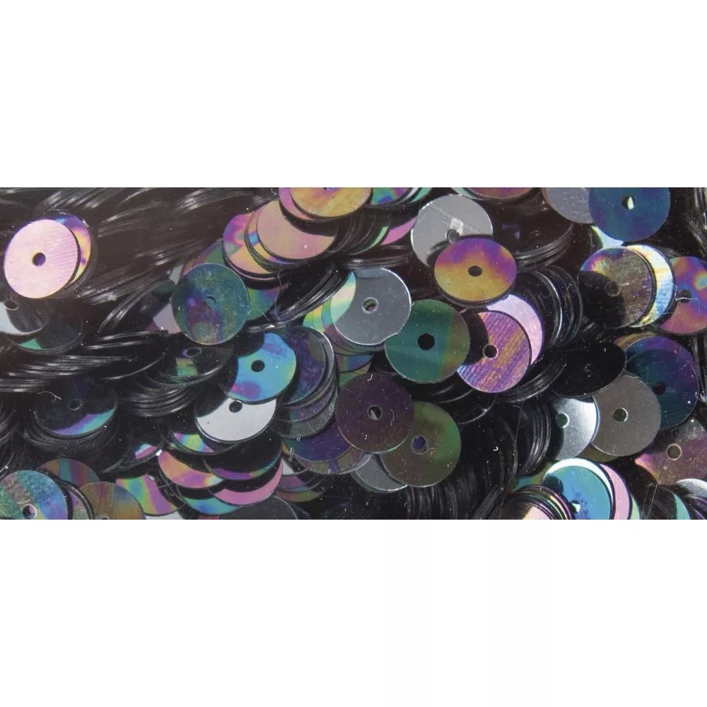 Sequins Noir irisé Ø 6 mm...