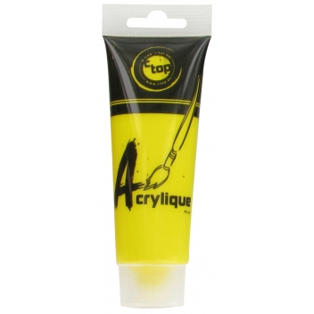 5022 - 3700443550229 - MegaCrea DIY - Peinture acrylique mate jaune tube 75 ml