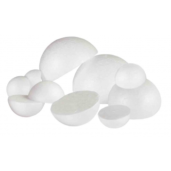 4366 - 3700443543665 - LePolystyrène - Demi boules en polystyrène 4, 6, 10 cm x 24 pièces - 2