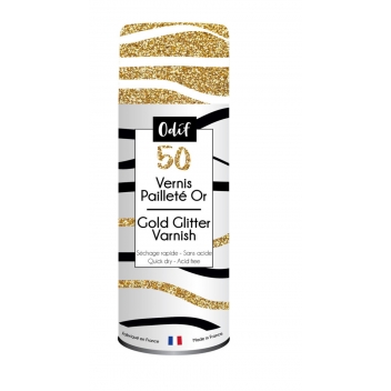 5324 - 3760011532156 - Odif - Vernis pailleté doré Spray 125 ml - France