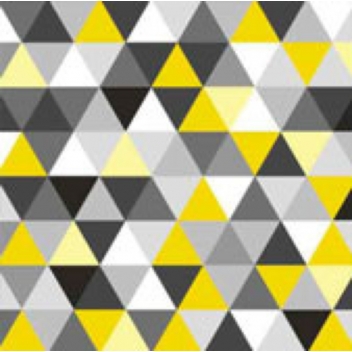 668122 - 4037698123861 - Graine créative - Serviette Triangles yellow/black 20 pièces