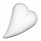 Coeur en Polystyrène 20 cm En forme de goutte plat