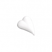 Coeur en Polystyrène 8 cm En forme de goutte plat