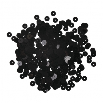 3931201 - 4006166726255 - Rayher - Sequins Noir Ø 6 mm Lisses Boite 6 g Lavable - 2