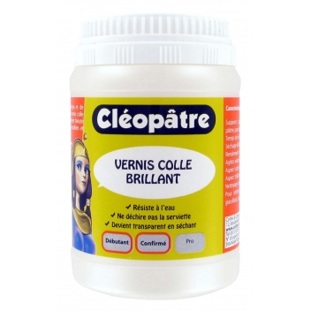 LCC1-250 - 3134721082506 - Cléopâtre - Vernis colle brillant 250 g - France - 2
