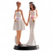 Figurine pour gâteau mariage Couple lesbien (gay) 20 cm