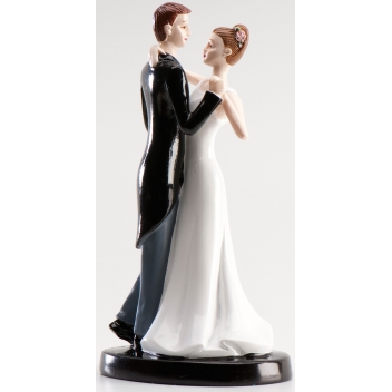 305006 - 8435035222493 - Dekora - Figurine gâteau de mariage Mariés romantiques 16 cm