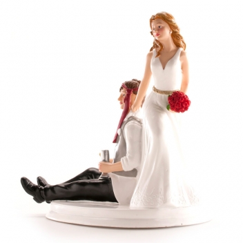 305133 - 3700982250000 - Dekora - Figurine gâteau de mariage Mariés éméchés 14 cm