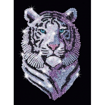 KAD1217 - 5013634012177 - Sequin Art - Tableau Sequin Art Tigre des Neiges