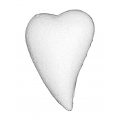 Coeur plat en polystyrène en forme de goutte 8 cm