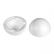 Boules en polystyrène, 2 hémisphères, 15 cm ø